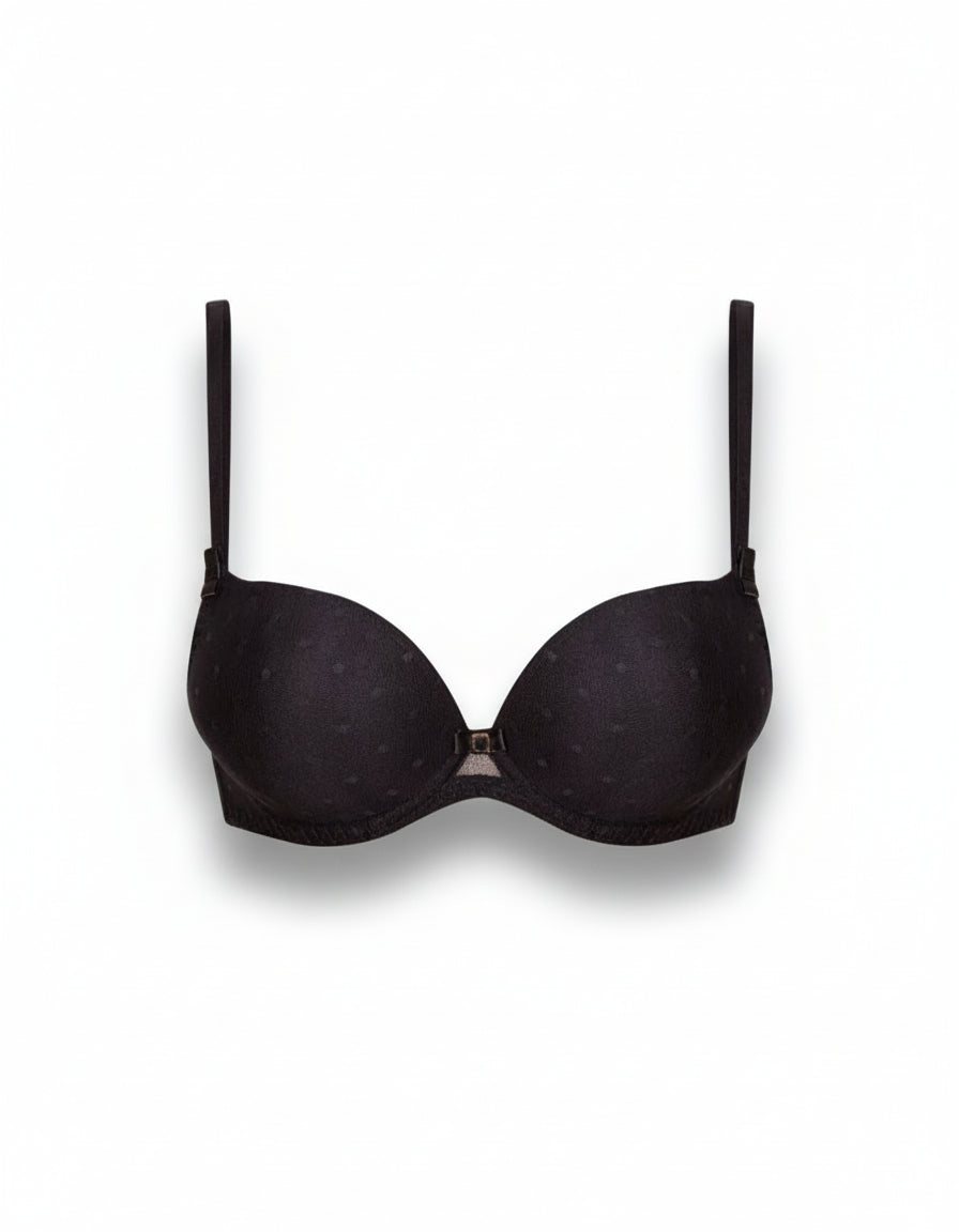 Black bra on a white background