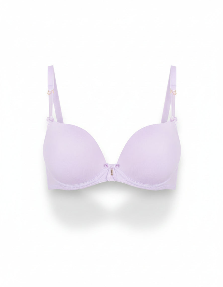 Lavender bra on a white background