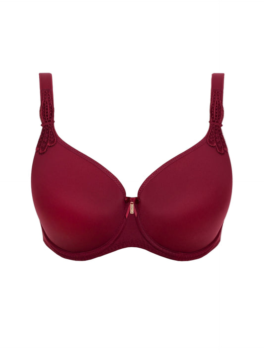 Burgundy  bra on a white background