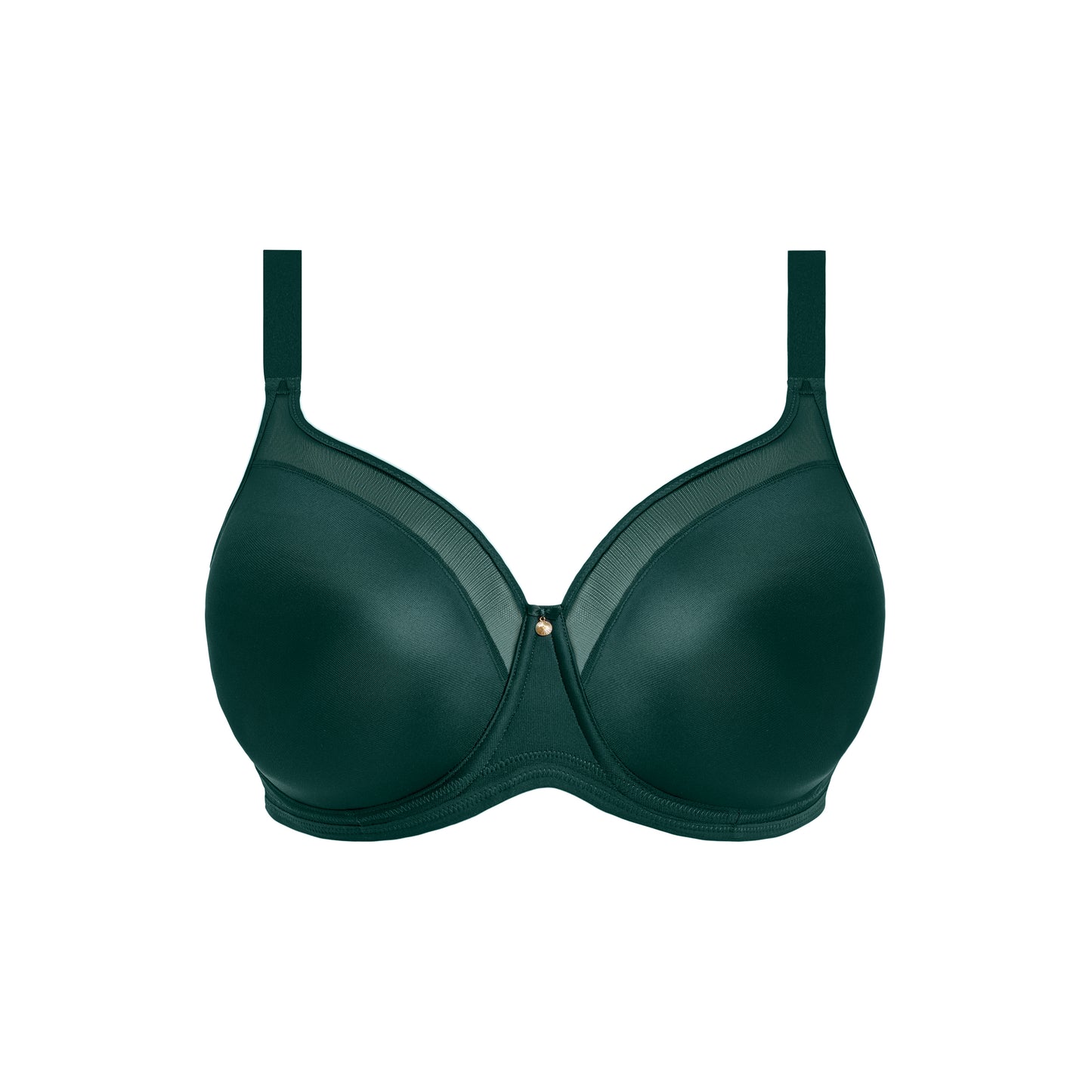 Green bra on a white background