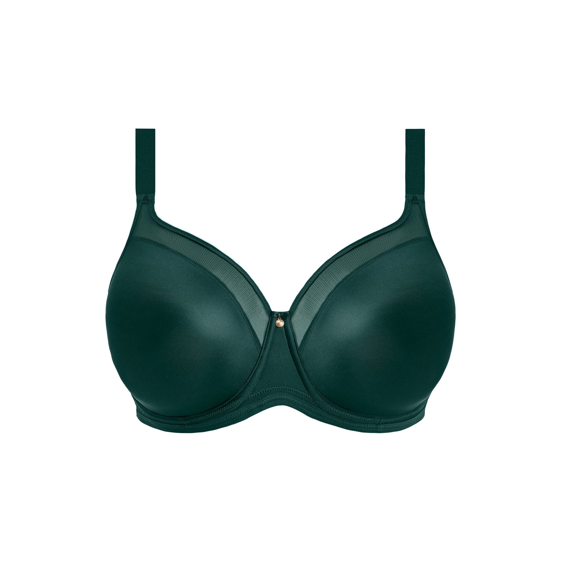 Green bra on a white background