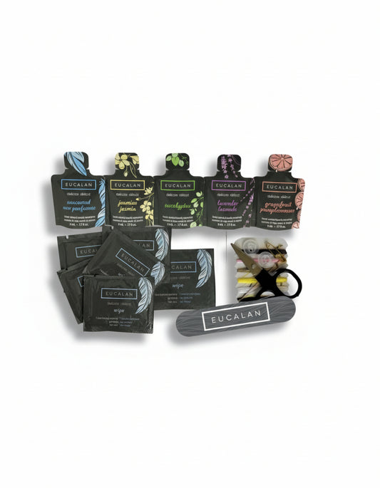 Collection of Eucalan products on a white background