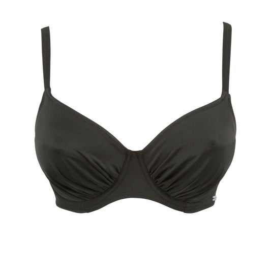 Black bikini on a white background