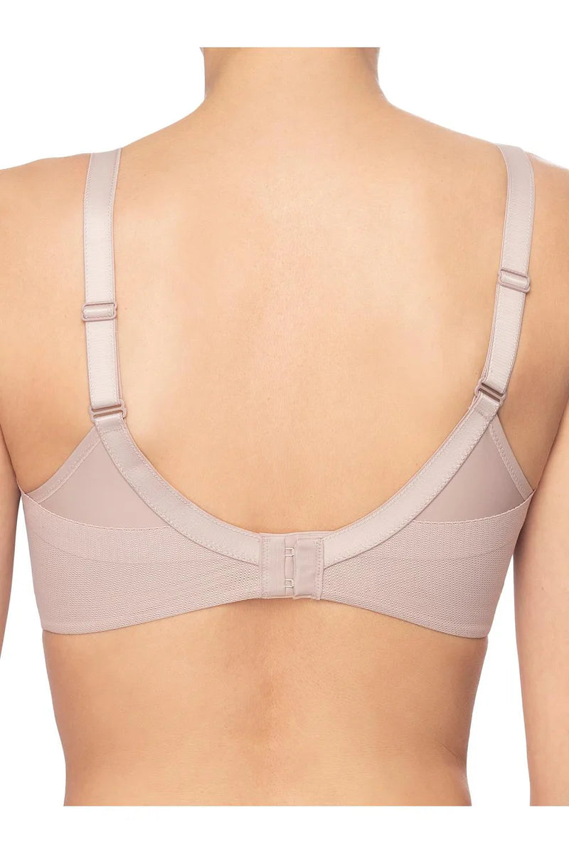 Beige bra on a white background