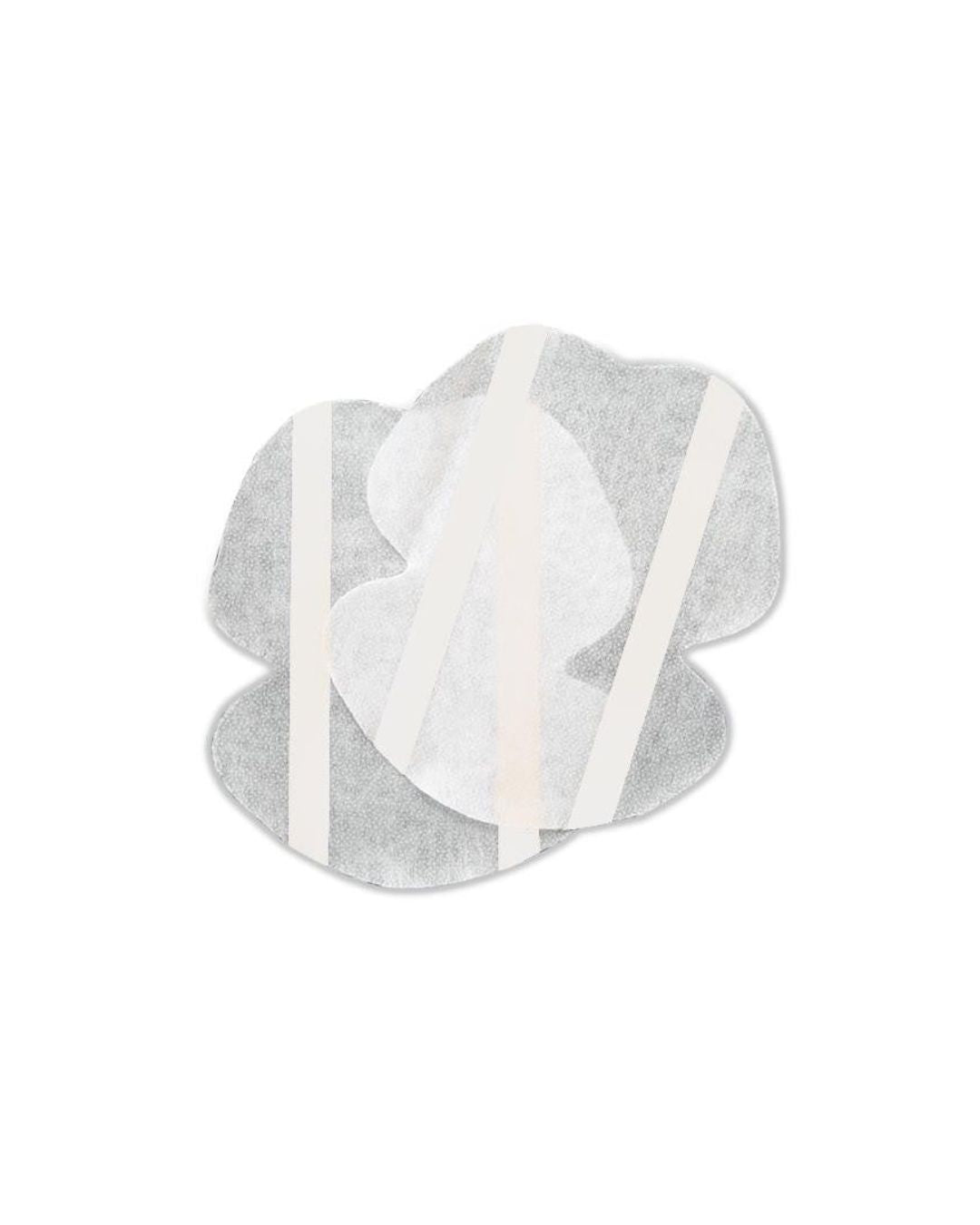 Two adhesive patches on a white background