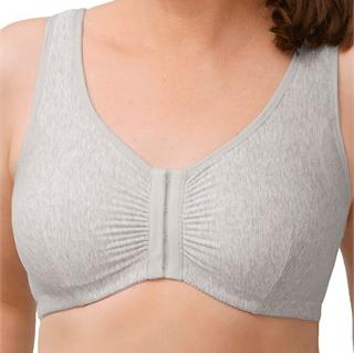 Amoena Frances Non-Wired Front Closure Bra - Grey - Fashion