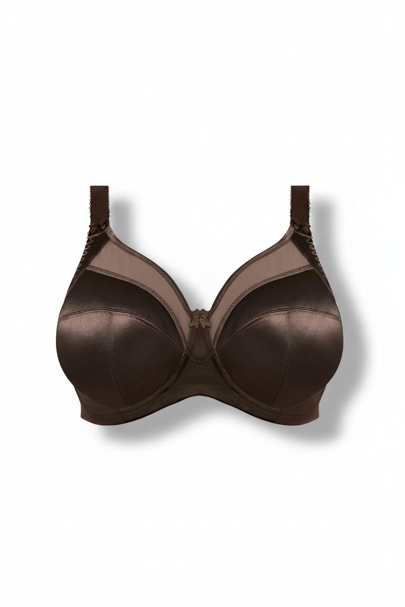 Goddess Keira Banded Wireless Bra - Chocolate - Fashion