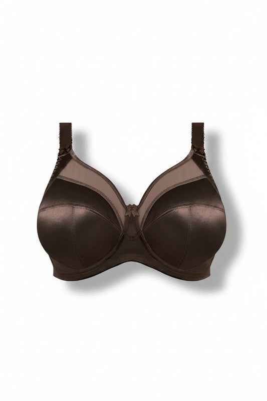 Goddess Keira Banded Wireless Bra - Chocolate - Fashion