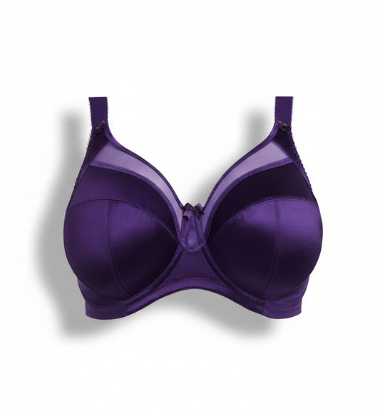 Goddess Keira Banded Underwire Bra - Purple - Fashion