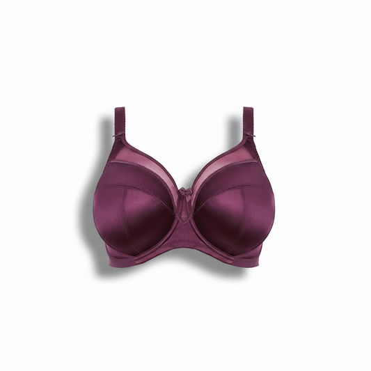 Goddess Keira Banded Underwire Bra - Plum - Fashion