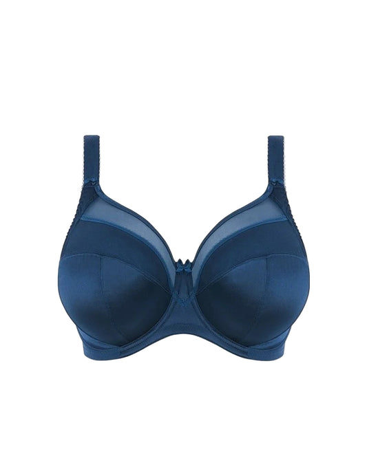 Blue bra on a white background
