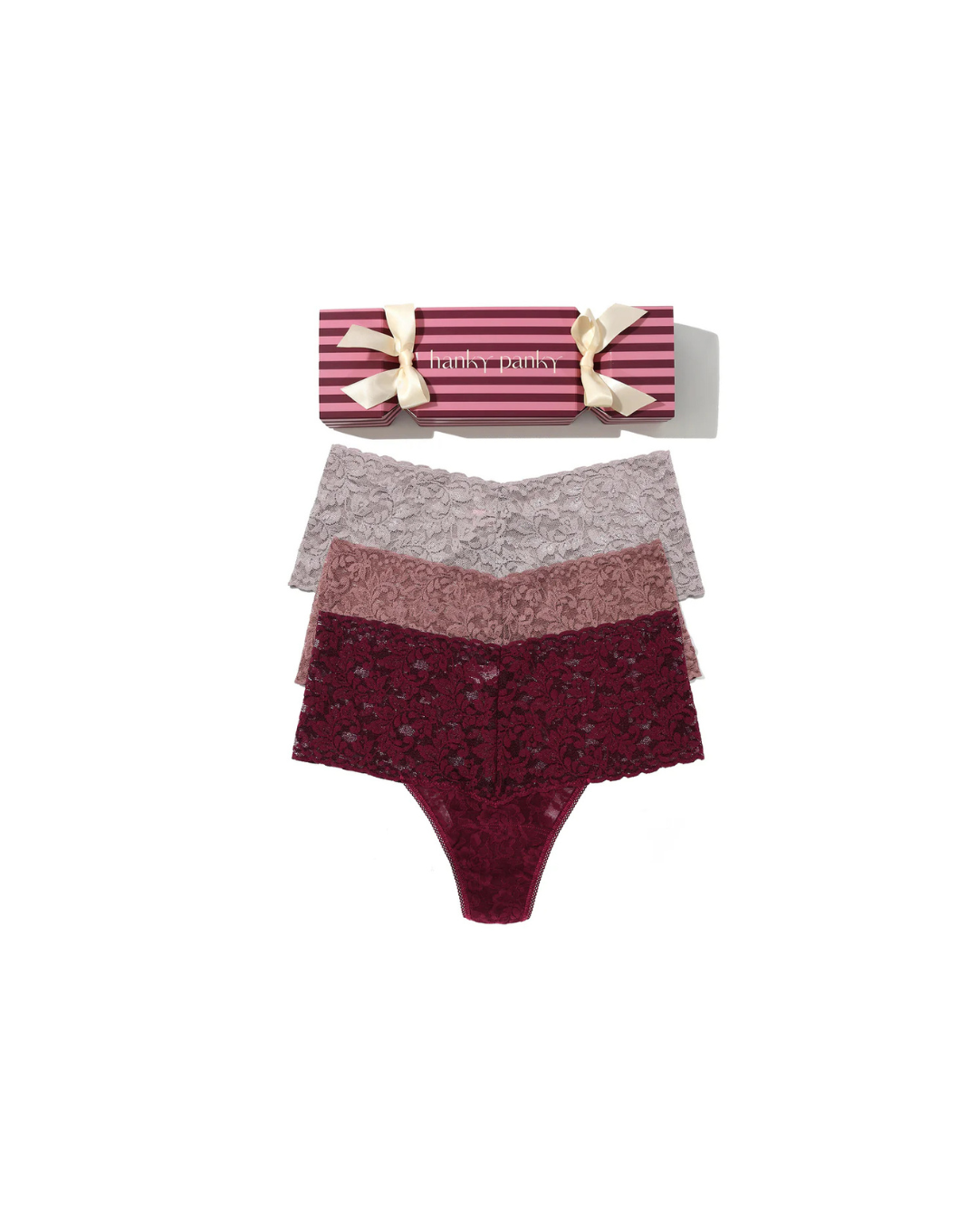 Hanky Panky Holiday Cracker 3 Pack Retro Thong