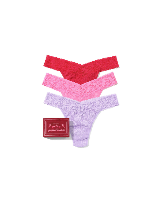 Hanky Panky Valentine's Day 3 Pack Original Rise Thong