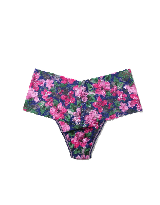 Floral-patterned underwear on a white background
