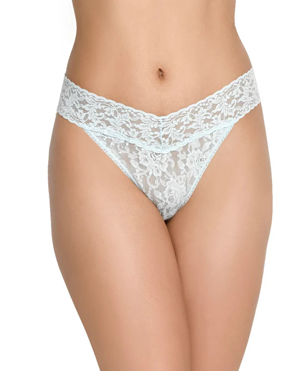 White lace underwear on a white background