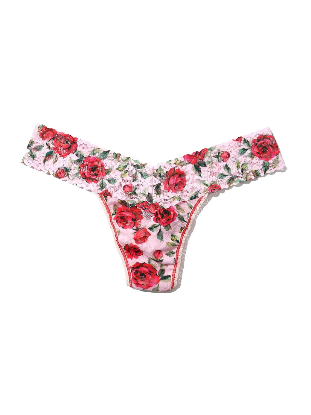 Floral-patterned bikini bottom on a white background