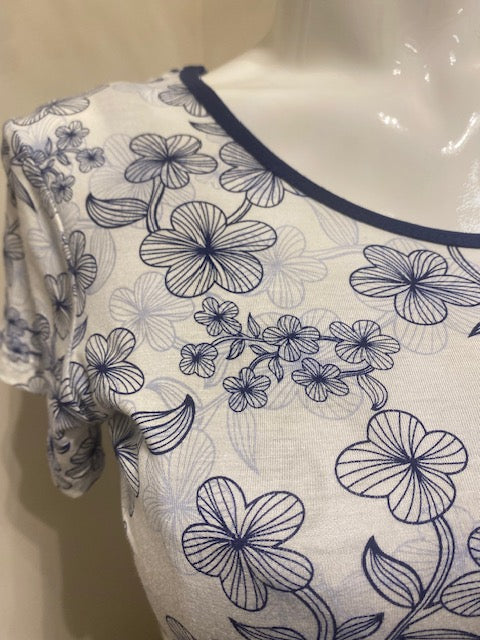 Patricia Lingerie Night Gown - Blue Floral - SALE