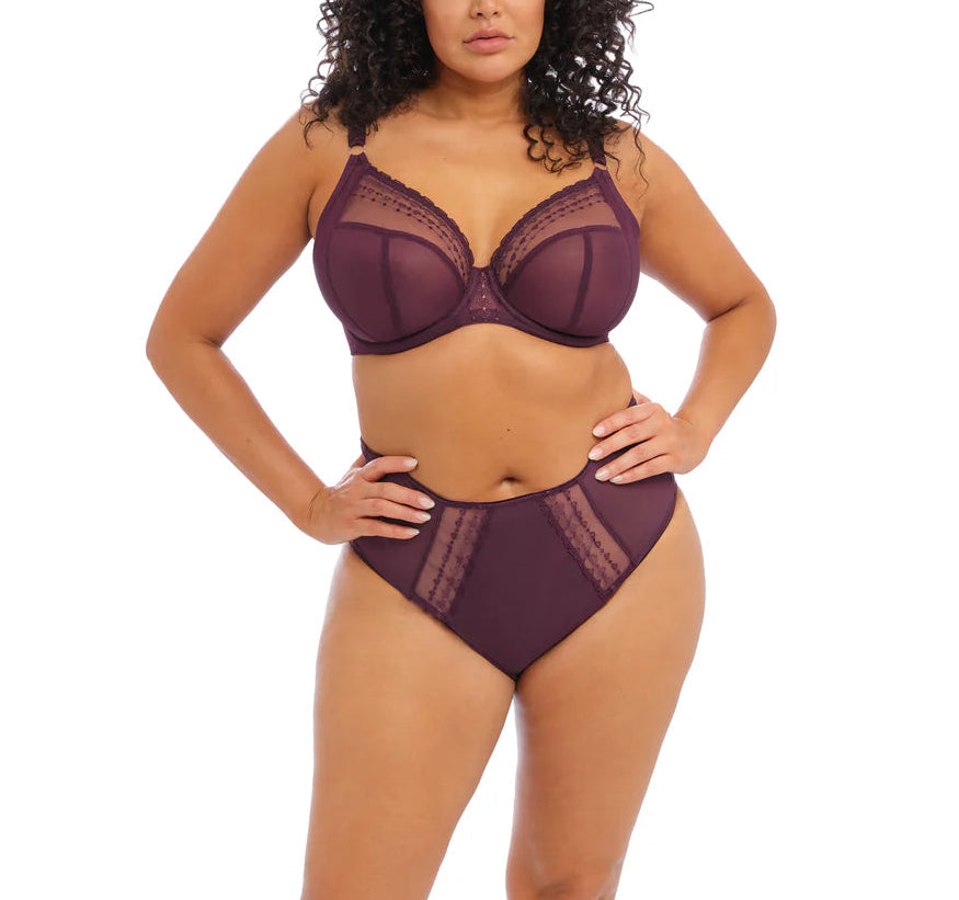 Elomi Matilda Underwire Plunge Bra - Wine Diamond - SALE