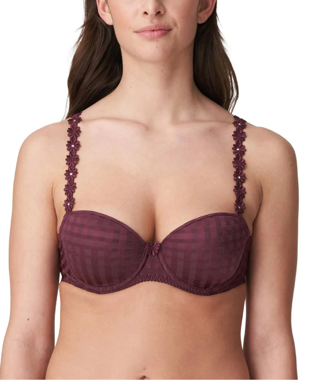 Marie Jo Avero Padded Balconette Bra - Wine - SALE