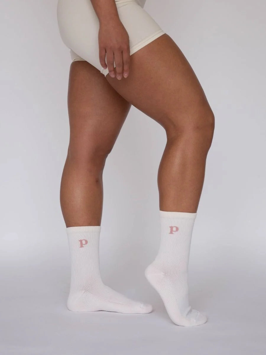 Pear Minimalist Crew Compression Socks