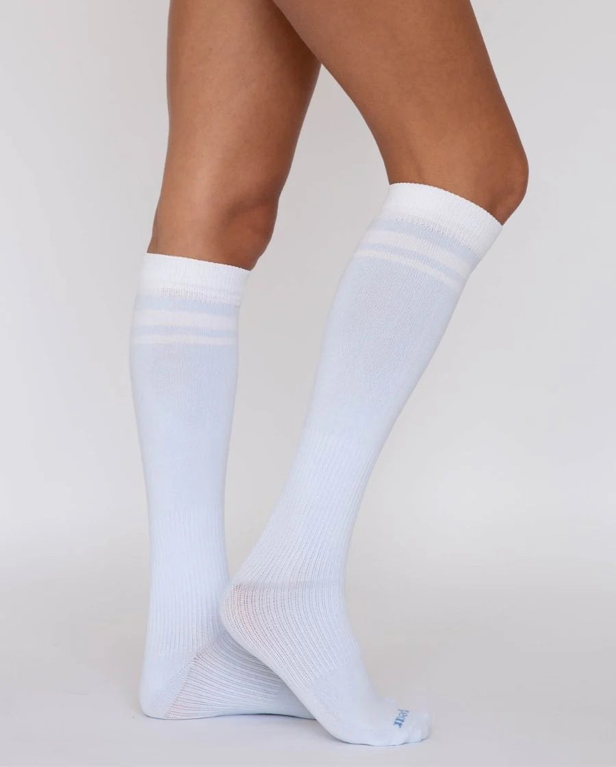 Pear Varsity Knee-High Compression Socks