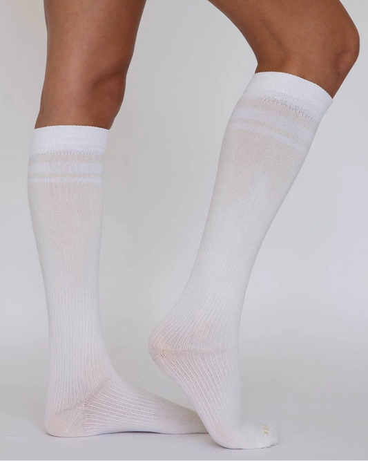 Pear Varsity Knee-High Compression Socks