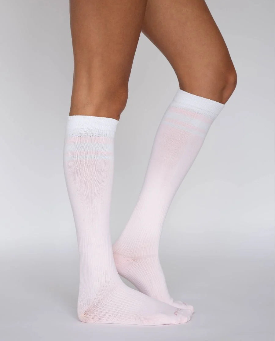 Pear Varsity Knee-High Compression Socks