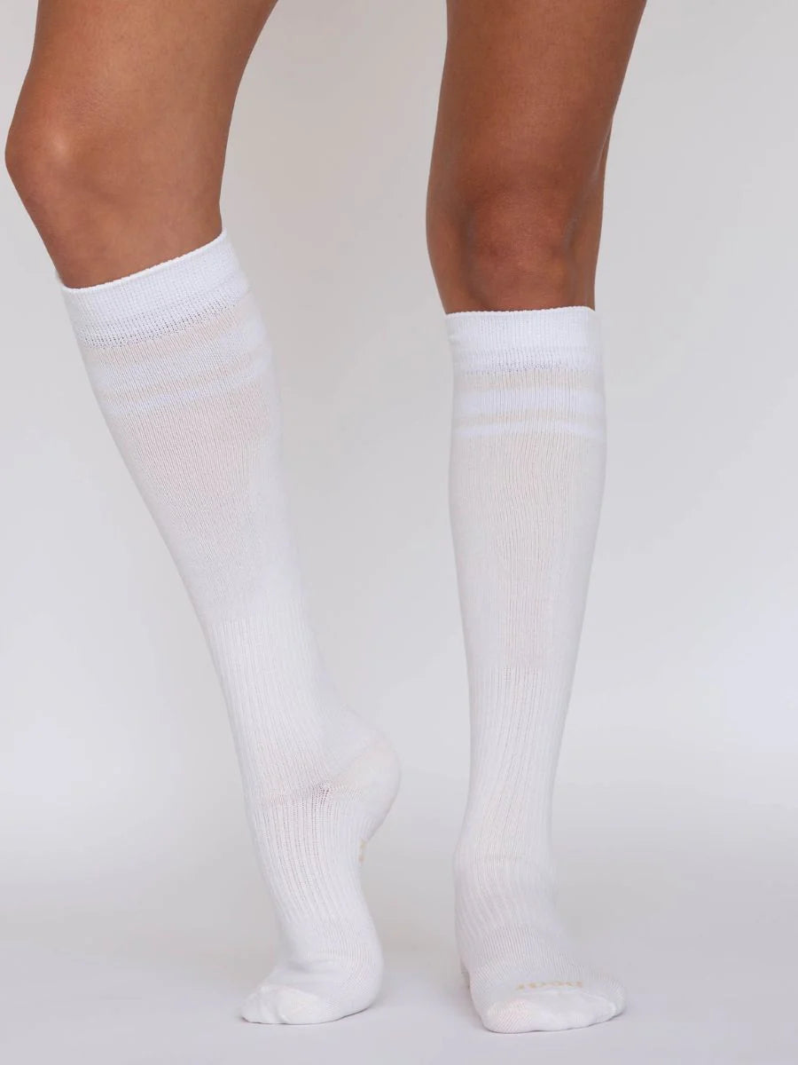 Pear Varsity Knee-High Compression Socks