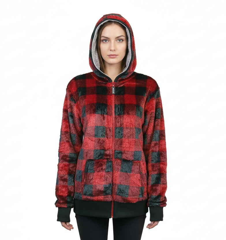 Pook Faux-Fur Reversible Hoodie
