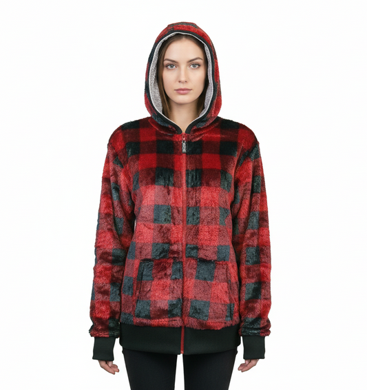 Pook Faux-Fur Reversible Hoodie