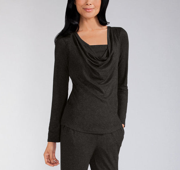 Amoena Waterfall Long Sleeve Pocketed Top - SALE – Midnight Magic Lingerie