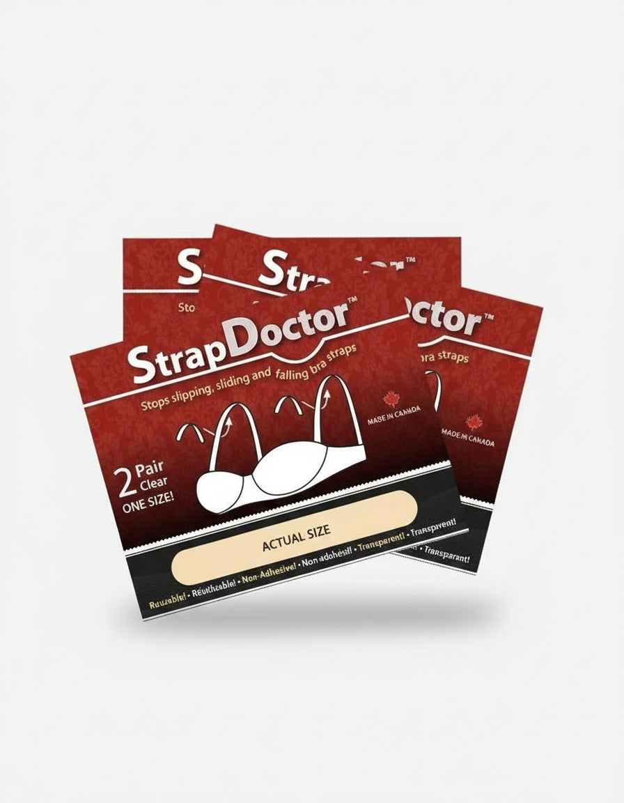 Packaging of Strap Doctor product on a white background