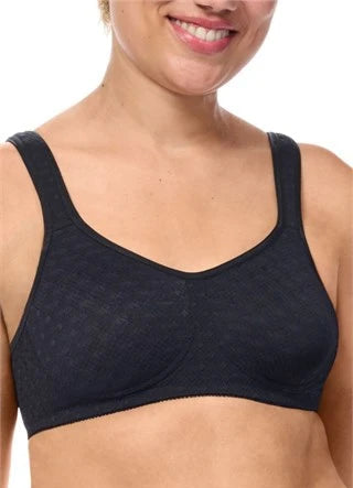 Amoena Tina Wireless Pocketed Bra in black