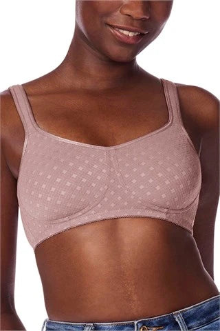 Amoena Tina Wireless Pocketed Bra in mauve