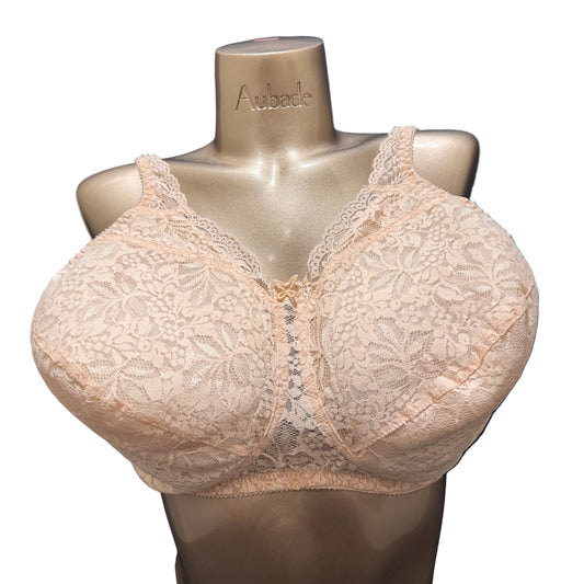 Trulife Maria Allover Lace Soft Cup Pocketed Wirefree Bra - SALE