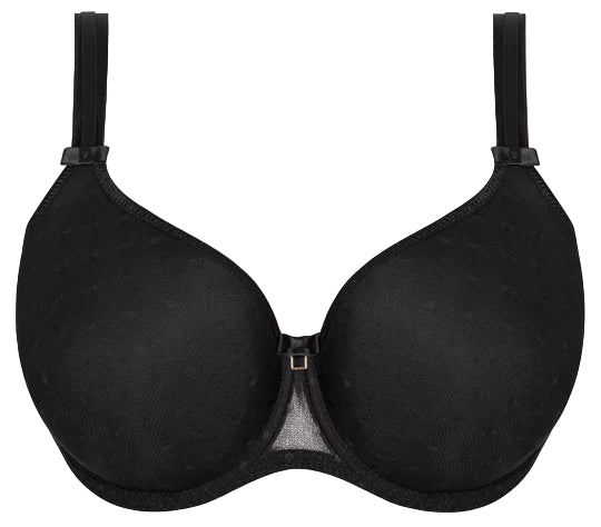 Black bra on a white background