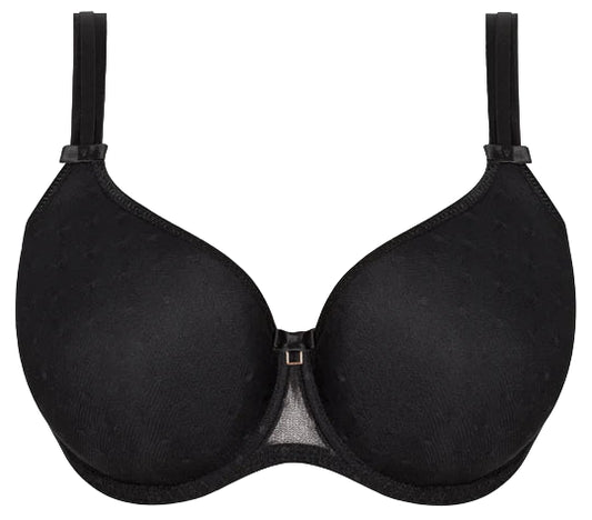 Black bra on a white background