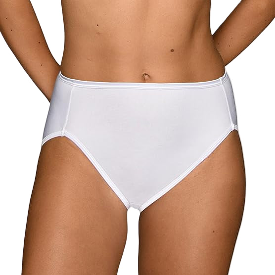 White high-waisted bikini bottom on a white background