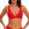 Wacoal Embrace Lace Wirefree Lace Bralette- Equest Red