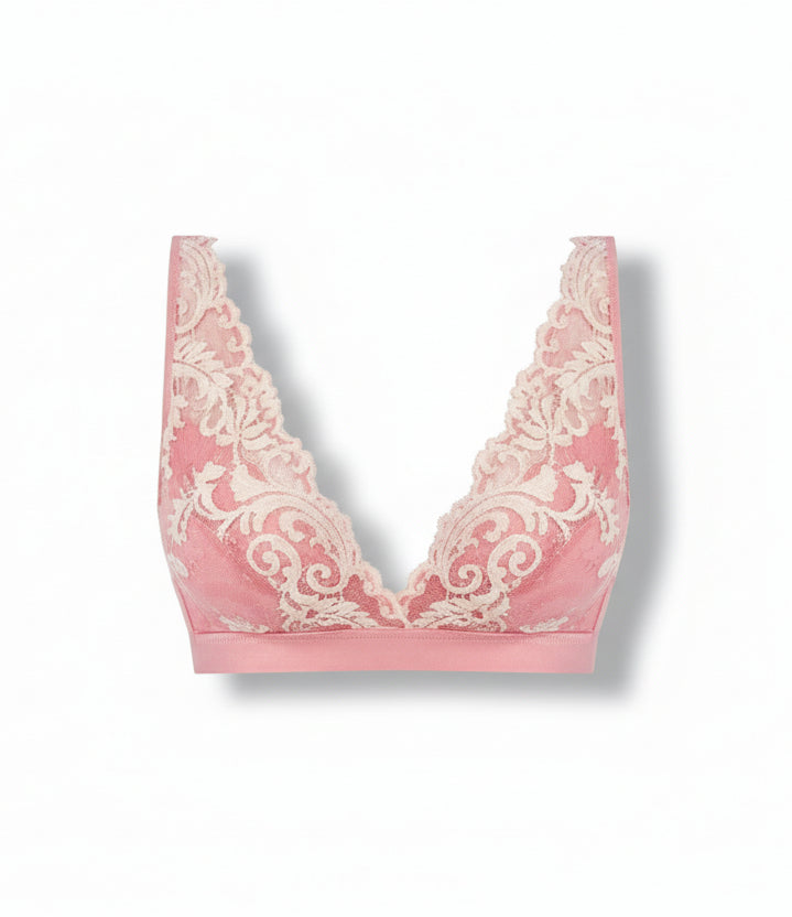 Wacoal Instant Icon Wirefree Lace Bralette - Rose Pink - SALE