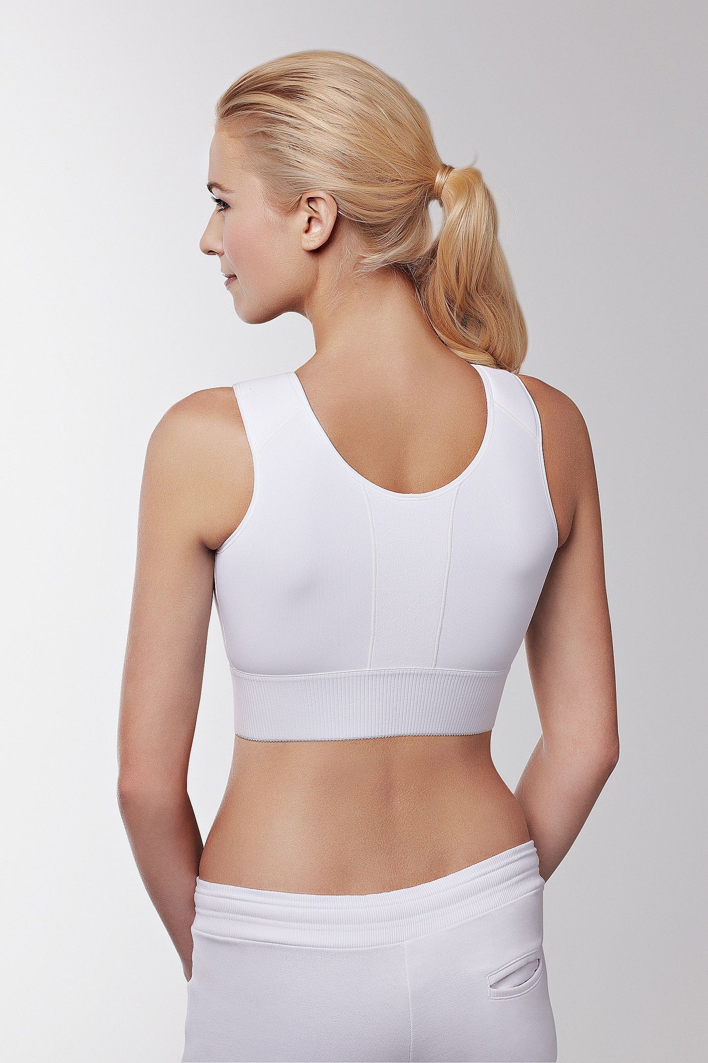 Whtie Back Amoena Pamela Post-Op Compression Vest