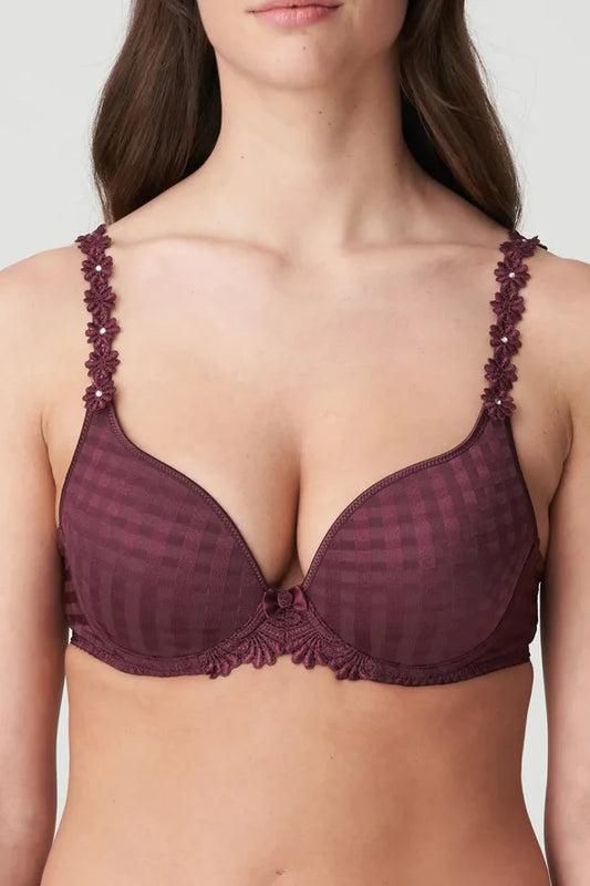 Marie Jo Avero Padded Heart Shape Convertible T-shirt Bra - Wine - Fashion
