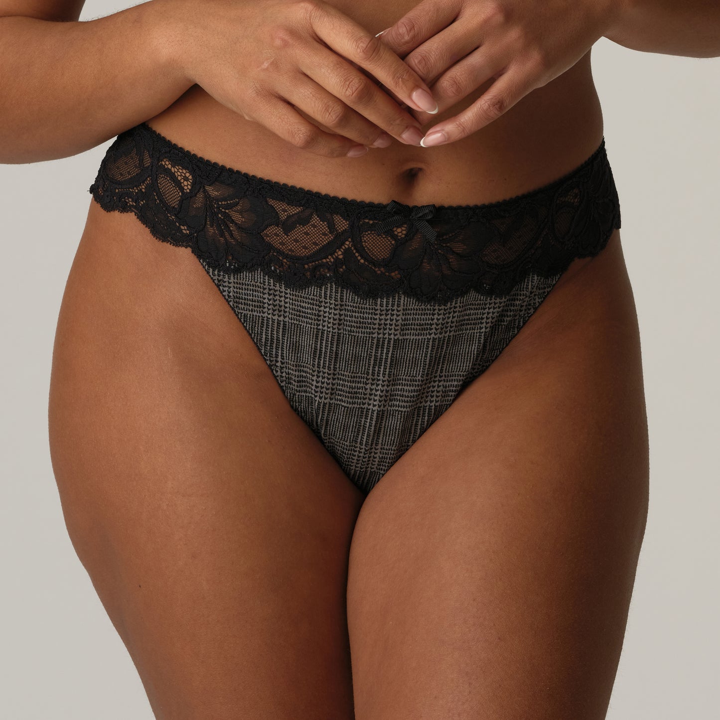 Prima Donna Madison Thong - Black Tailor - Fashion