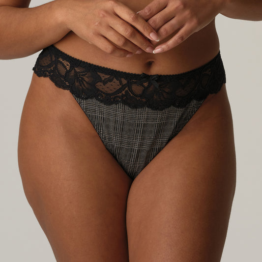 Prima Donna Madison Thong - Black Tailor - Fashion