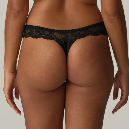 Prima Donna Madison Thong - Black Tailor - Fashion