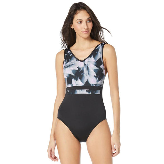Gabar Island Breeze V Neck One Piece Swimsuit