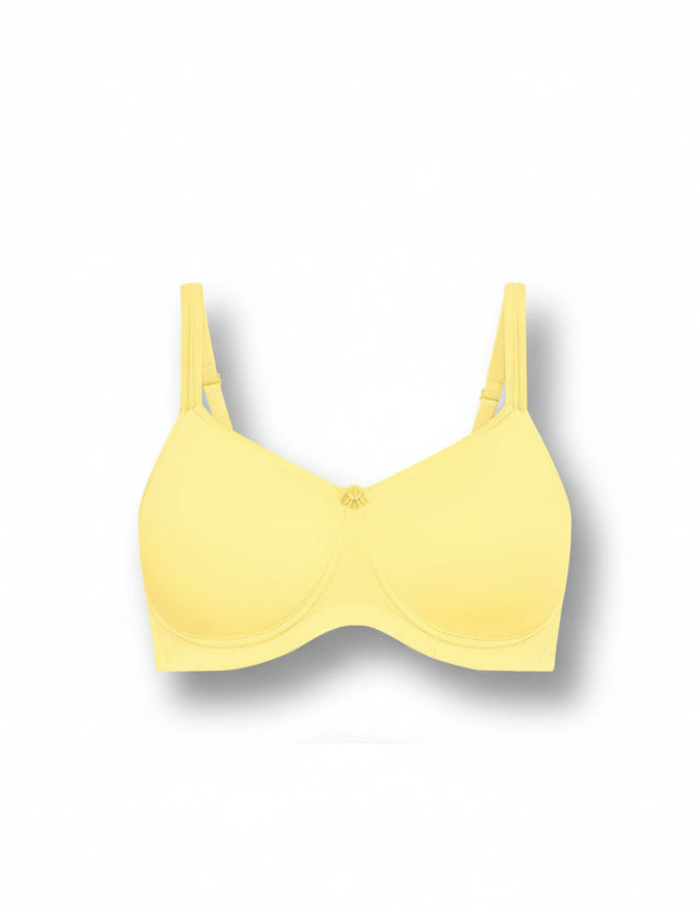 Amoena Mara Padded Wireless Pocketed Bra - Sunshine Yellow - Fashion
