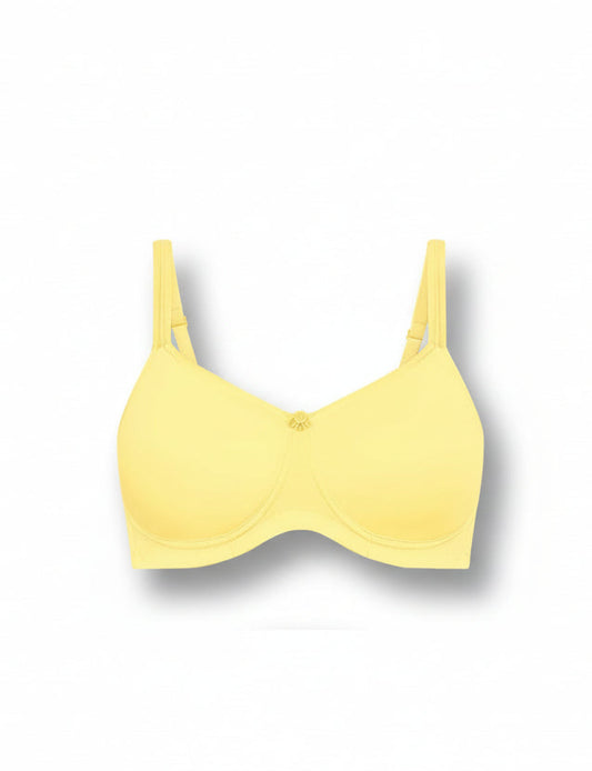Amoena Mara Padded Wireless Pocketed Bra - Sunshine Yellow - Fashion