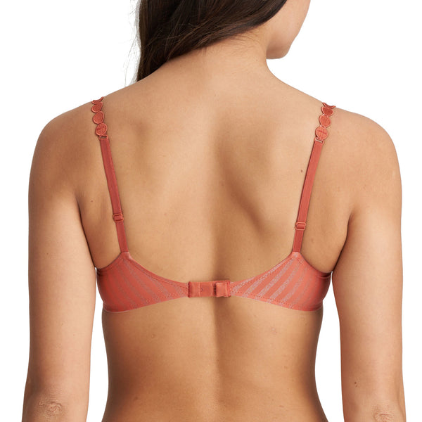 Marie Jo Tom Convertible Underwire Bra – Seamless Heart-Shaped Cups In Charcoal, Size 36A, With Polka Dot Straps