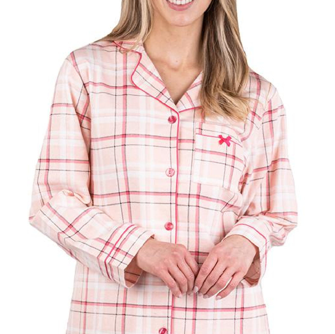 Patricia 2pc Flannel Pajama Set - Midnight Magic Lingerie
